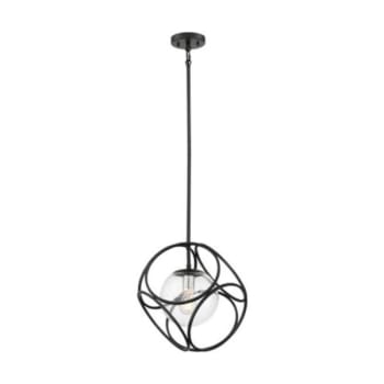 Image for Satco® Aurora 1 Light Mini Pendant Fixture, Black And Polished Nickel from HD Supply