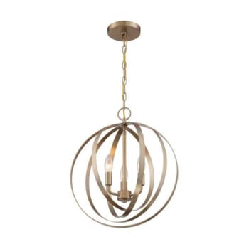 Image for Satco® Pendleton 3-Light Pendant Fixture, Burnished Brass Finish from HD Supply