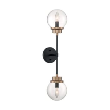 Satco® Axis 2-Light Wall Sconce (Matte Black)