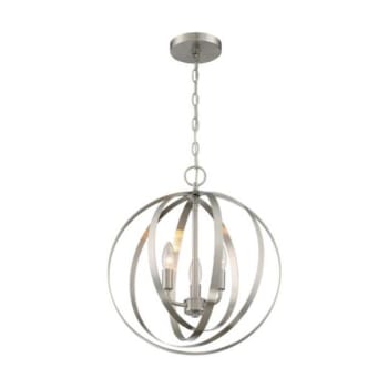Image for SATCO® Pendleton 3-Light Pendant Fixture, Brushed Nickel Finish from HD Supply