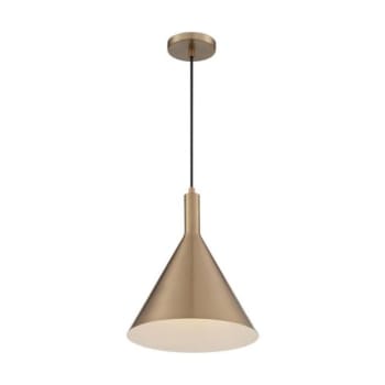 Image for Satco® Lightcap 1 Light Large Pendant Fixture, Burnished Brass Finish from HD Supply