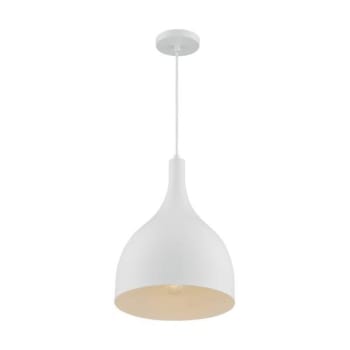 Image for Satco® Bellcap 1 Light Large Pendant Fixture, Matte White Finish from HD Supply