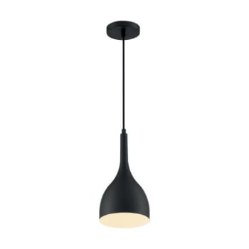 Image for SATCO® Bellcap 1 Light Small Pendant Fixture, Matte Black Finish from HD Supply