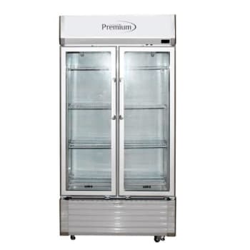 Premium Levella 16.0 Cu Ft Double Door Commercial Refrigerator Gray