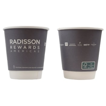 Radisson Rewards 10 Ounce Double Wall Cup Unwrapped, Case Of 600