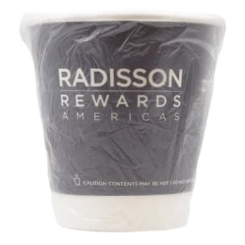Radisson Rewards 10 Ounce Double Wall Cup Wrapped, Case Of 500