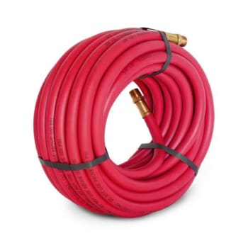 Image for Steelman 50' Long 3/8-Inch Rubber Air Hose With Brass 3/8-Inch Male Npt Fittings from HD Supply