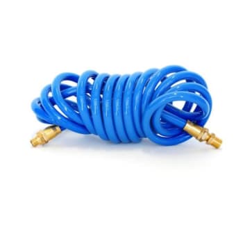 Image for Steelman 15-Foot Coiled 3/8-Inch Id Air Hose With Reusable Npt Brass Fittings from HD Supply
