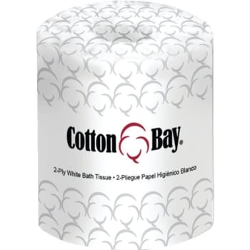 Cotton Bay™ Bright White 2-Ply Bath Tissue, Case Of 96