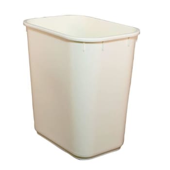 Image for Hapco Essential 13 Quart Rectangular Wastebasket, Vanilla, Case Of 12 from HD Supply