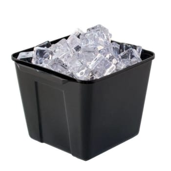 Hapco Essential 3 Quart Square Ice Bucket With Handles, Black, Case Of 36