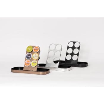 Image for Hapco Finishing Touches 6 Pod Holder With Amenity Tray, Black, Case Of 6 from HD Supply