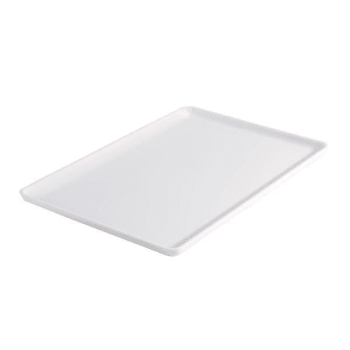 Image for Hapco Essential Rectangular Serving Tray,shiny,textured Surface,white,case Of 12 from HD Supply