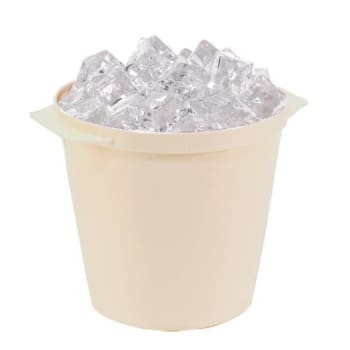 Hapco Essential 3 Quart Round Ice Bucket With Handles, Vanilla, Case Of 36