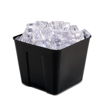 Hapco Essential 3 Quart Square Ice Bucket Without Handles, Black, Case Of 36