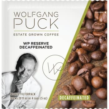 Image for Wolfgang Puck Signature Coffee 4-Cup Filter Pouches Decaffeinated Case Of 150 from HD Supply