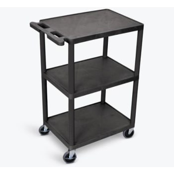 Image for Luxor 24 X 18 Utility Cart 3 Shelves Structural Foam Plastic from HD Supply