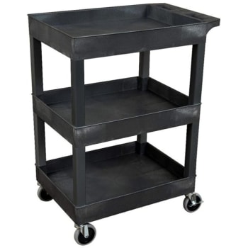 Image for Luxor 24 X 18 Plastic Utility Tub Cart, 3 Shelves from HD Supply