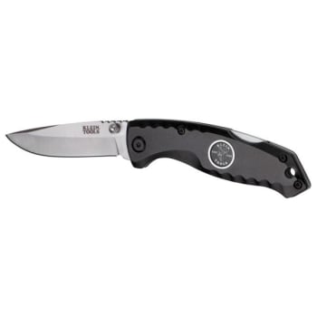 Klein Tools® Black Aluminum Handle Compact Pocket Knife