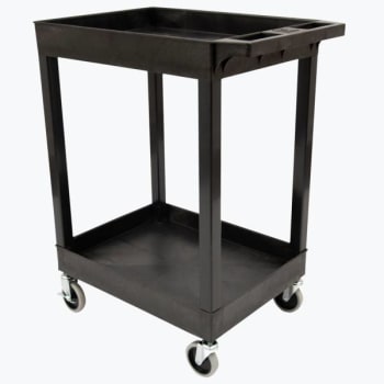 Image for Luxor 24 X 18 Plastic Utility Tub Cart - Two Shelf-Black from HD Supply
