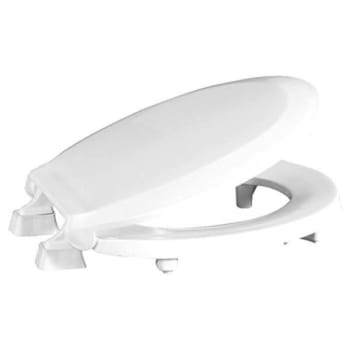 Image for Centoco Round 2 Raised Plastic Toilet Seat, Closed Front With Cover, Ada, White from HD Supply