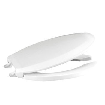 Centoco Elongated Open Front, Cover Commercial Toilet Seat Featuring Fast-N-Lock