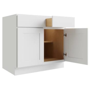 Image for Cnc Cabinetry 42/45 Blind Base Cabinet (L), Luxor White from HD Supply