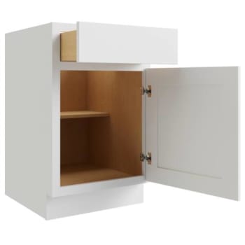 Image for Cnc Cabinetry 21" W 1 Door Base Cabinet (R), Luxor White from HD Supply