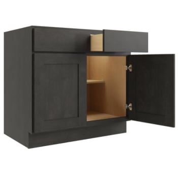 Image for Cnc Cabinetry 30" W 2 Drawer 2 Door Base Cabinet, Luxor Smoky Grey from HD Supply