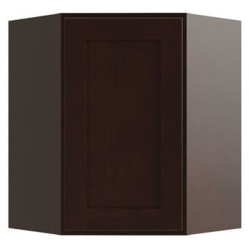 Image for CNC Cabinetry 30" H Diagonal Corner Wall Cabinet, Luxor Espresso from HD Supply