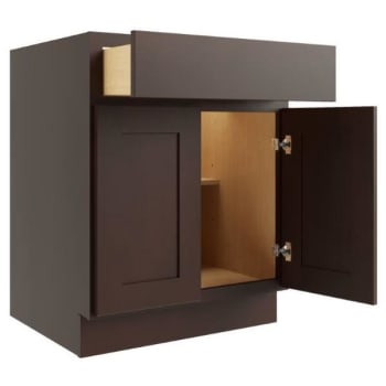 Image for CNC Cabinetry 24" W 1 Drawer 2 Door Base Cabinet, Luxor Espresso from HD Supply