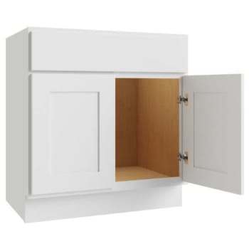 Image for Cnc Cabinetry 30" W 2 Door Vanity Sink Base Cabinet, Luxor White from HD Supply