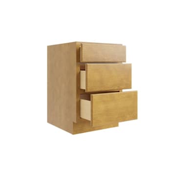 Image for Cnc Cabinetry 15" W 3 Drawer Base Cabinet, Country Oak from HD Supply