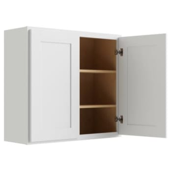 Image for Cnc Cabinetry 30" W X 30" H 2 Door Wall Cabinet, Luxor White from HD Supply