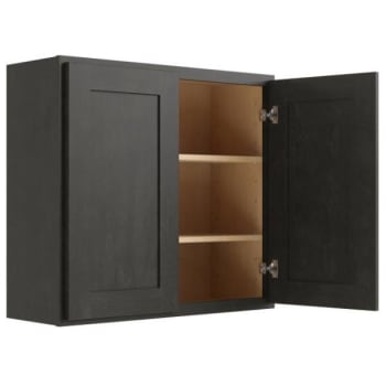 Image for CNC Cabinetry 30" W x 30" H 2 Door Wall Cabinet, Luxor Smoky Grey from HD Supply