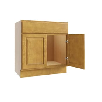 Image for Cnc Cabinetry 36" W 2 Door Vanity Sink Base Cabinet, Country Oak from HD Supply