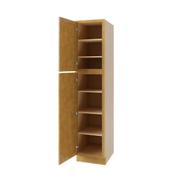 Image for Cnc Cabinetry 84" H Single Door Utility Cabinet (L), Country Oak from HD Supply