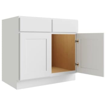 Image for Cnc Cabinetry 33" W Sink Base Cabinet, Luxor White from HD Supply