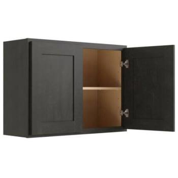 Image for CNC Cabinetry 30" W x 24" H Wall Cabinet, Luxor Smoky Grey from HD Supply
