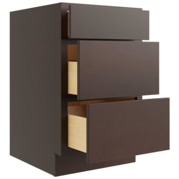 Image for Cnc Cabinetry 18" W 3 Drawer Base Cabinet, Luxor Espresso from HD Supply