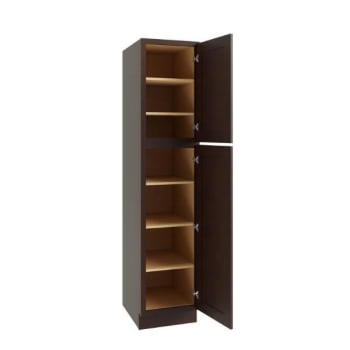 Image for CNC Cabinetry 84" H Single Door Utility Cabinet (L), Luxor Espresso from HD Supply