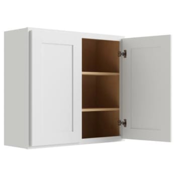Image for CNC Cabinetry 27" W x 30" H 2 Door Wall Cabinet, Luxor White from HD Supply