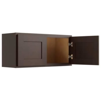 Cnc Cabinetry 36" W X 12" H Wall Cabinet, Luxor Espresso