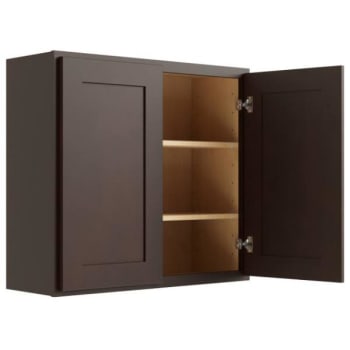 Image for Cnc Cabinetry 27" W X 30" H 2 Door Wall Cabinet, Luxor Espresso from HD Supply