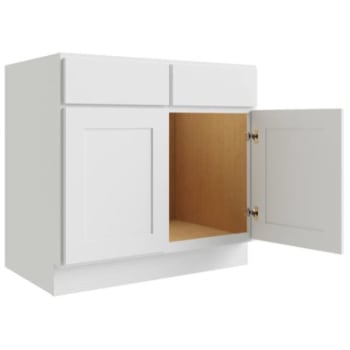 Image for CNC Cabinetry 36" W Sink Base Cabinet, Luxor White from HD Supply