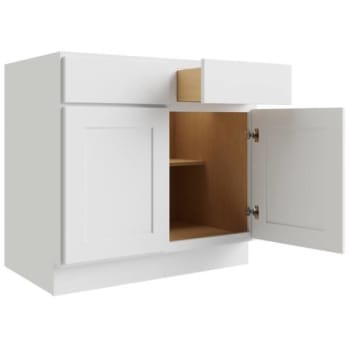 Image for CNC Cabinetry 30" W 2 Drawer 2 Door Base Cabinet, Luxor White from HD Supply