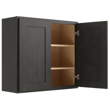 Image for Cnc Cabinetry 36" W X 30" H 2 Door Wall Cabinet, Luxor Smoky Grey from HD Supply