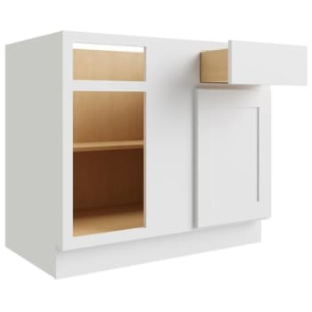 Image for Cnc Cabinetry 42/45 Blind Base Cabinet (R), Luxor White from HD Supply