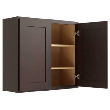 Image for Cnc Cabinetry 24" W X 30" H 2 Door Wall Cabinet, Luxor Espresso from HD Supply