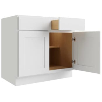 Image for Cnc Cabinetry 33"w X 34.5"h X 24"d 2 Drawer 2 Door Base Cabinet, Luxor White from HD Supply